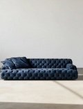 Navy Blue Tufted Chesterfield Sofa